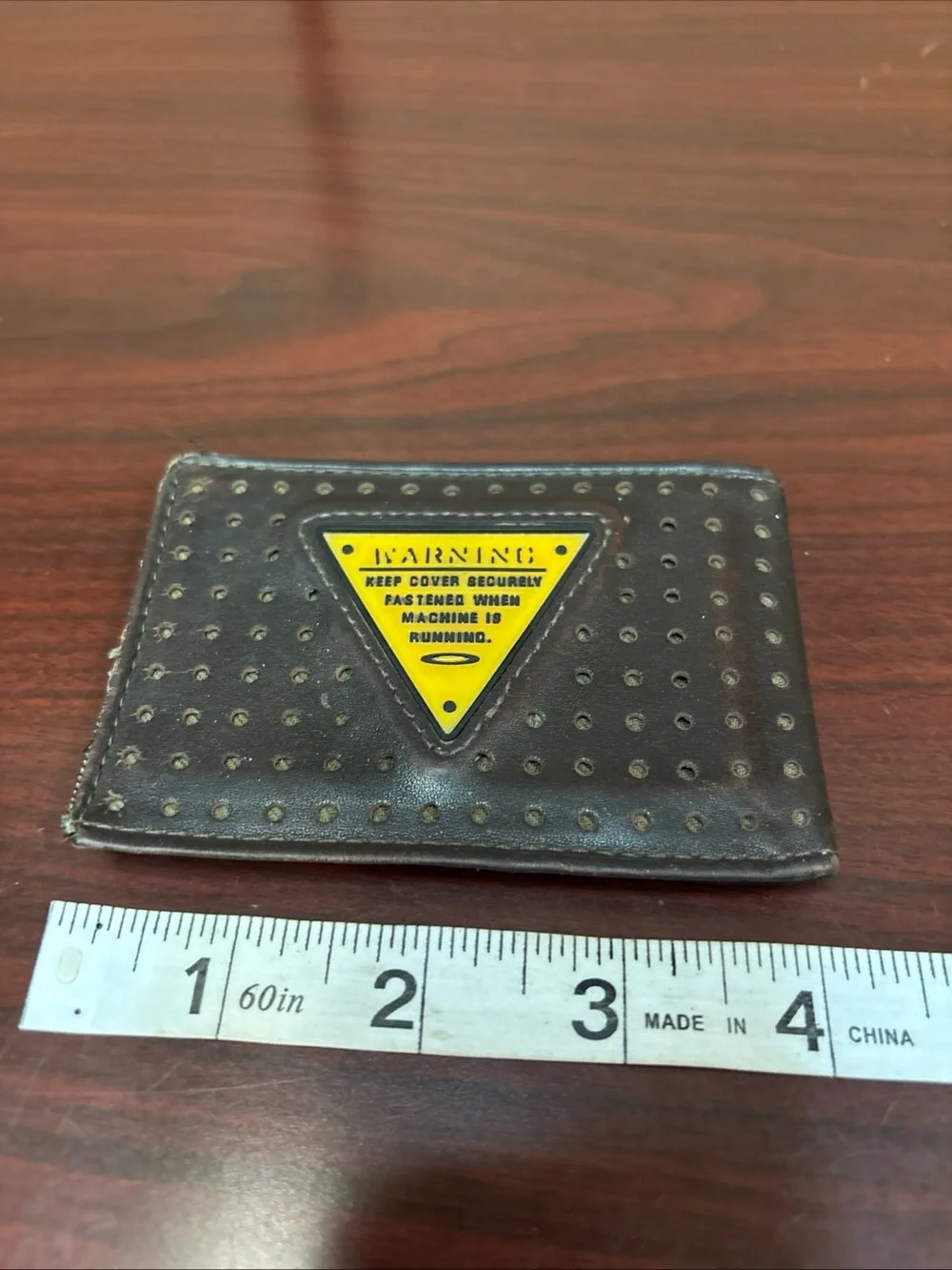 Rare Vintage 90s Black And Yellow Warning Oakley Softwear Card Holder Wallet